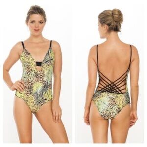 Malai Swimwear Jungle Free Diamonette Strappy One Piece